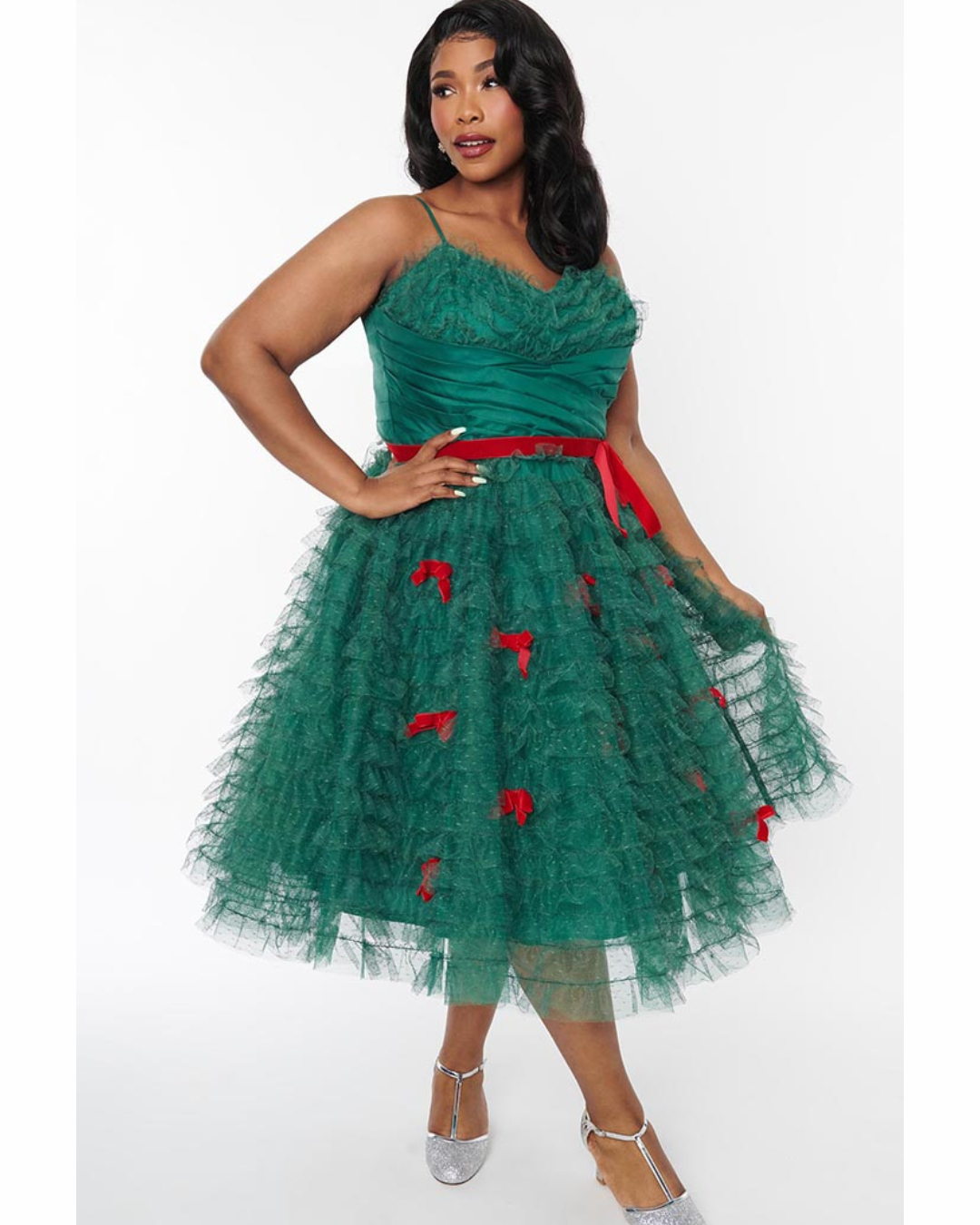 Unique Vintage Tulle Bow Cupcake Swing Dress Sidecca