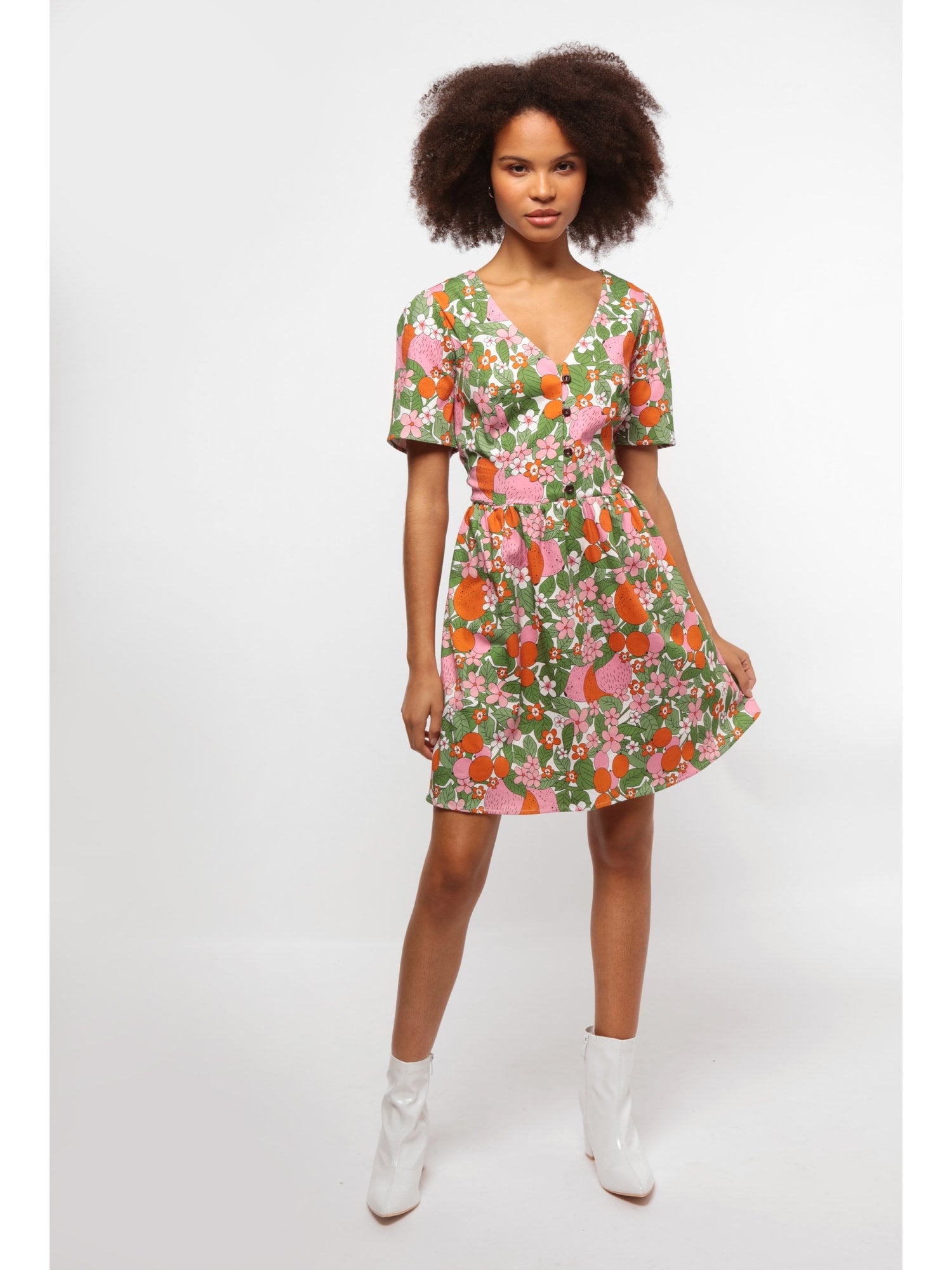 Collectif Bright Beautiful Misty Let s Get Fruity Dress Sidecca